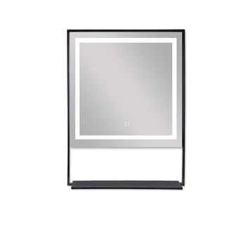 Oglinda baie cu ETAJERA , 60X80 cm ,negru mat Oglinda baie cu ETAJERA , 60X80 cm ,negru mat