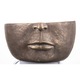 Kőedény, arc, bronz, 18x38x36 cm