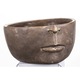 Kőedény, arc, bronz, 18x38x36 cm