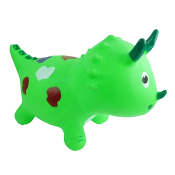 Dinozaur gonflabil, din material elastic, 72 cm lungime, pentru copii, verde Dinozaur gonflabil, din material elastic, 72 cm lungime, pentru copii, verde