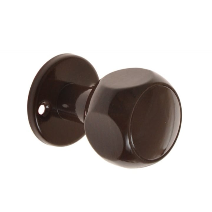 Дръжка с метална топка за фиксиран монтаж, 53 мм, Кафява