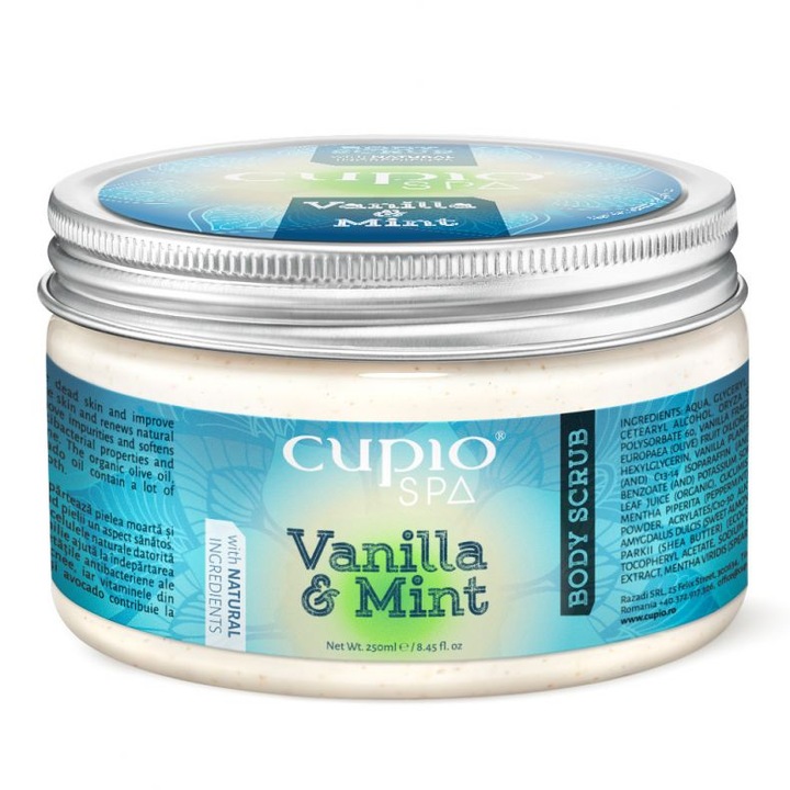 Cupio Organic testradír - vanília és menta 250ml