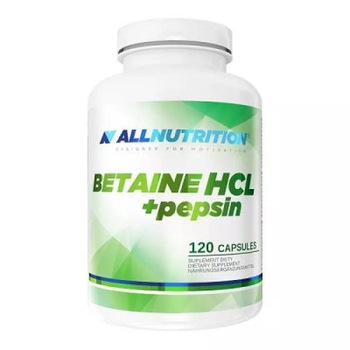Supliment alimentar, Betaina HCL (650 mg) + Pepsina (150 mg) - 120 capsule (120 doze) Supliment alimentar, Betaina HCL (650 mg) + Pepsina (150 mg) - 120 capsule (120 doze)