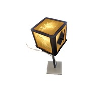 Veioza cub cu ceas si cu poze printate 3D in relief, personalizata, multicolor, 150 x 150 x 400 mm