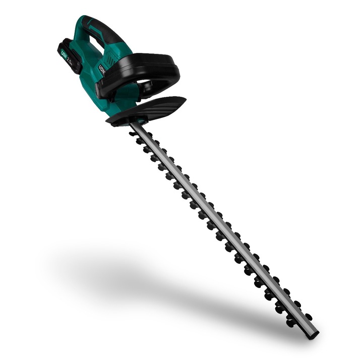 Masina de tuns gard viu VONROC S_HT501DC, 2.0Ah 20V, lungime lama 590mm, protectie lama, baterie 2.0Ah si incarcator rapid incluse