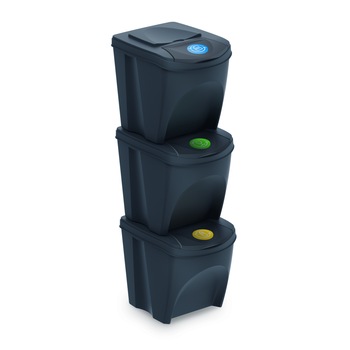 Set 3 buc cosuri de gunoi pentru colectare selectiva  Set 3 buc cosuri de gunoi pentru colectare selectiva