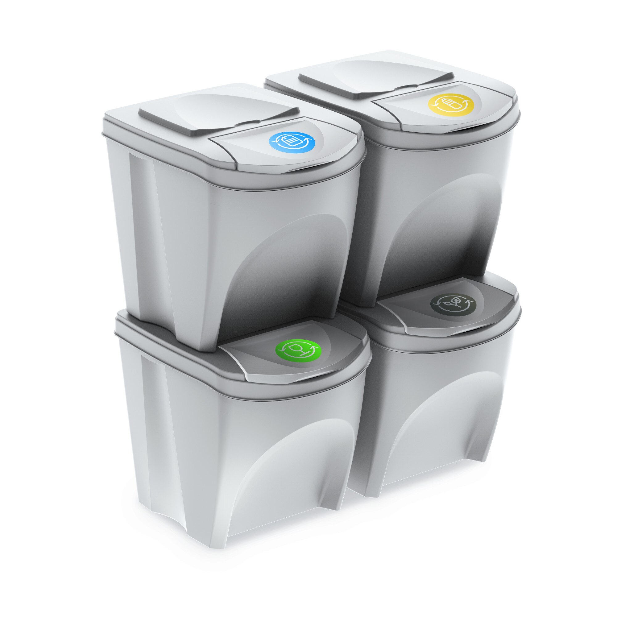 Set 4 buc cosuri de gunoi pentru colectare selectiva 