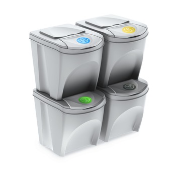 Set 4 buc cosuri de gunoi pentru colectare selectiva  Set 4 buc cosuri de gunoi pentru colectare selectiva