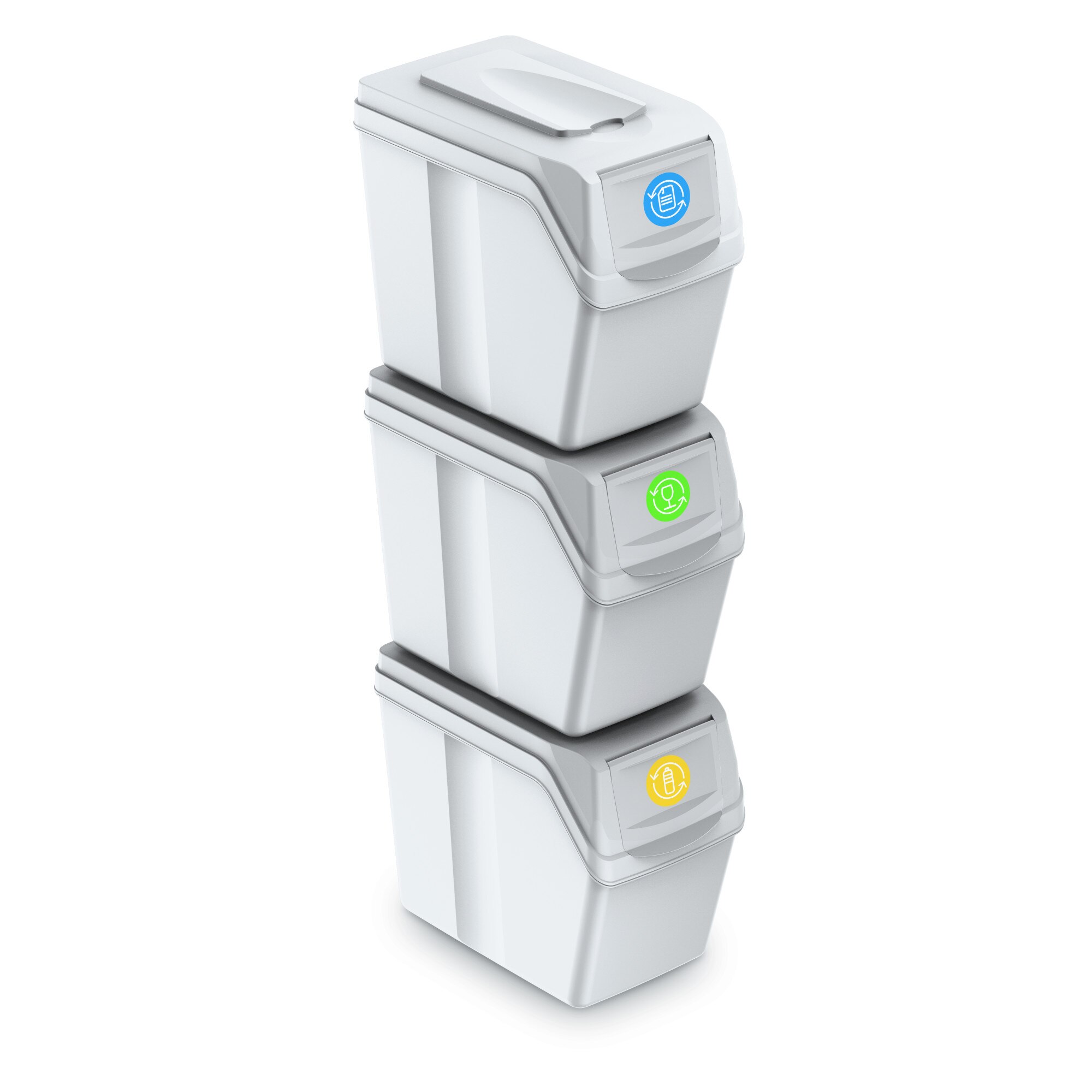 Set 3 buc cosuri de gunoi pentru colectare selectiva 