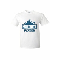 Tricou bumbac copii Fortnite Player, Copii, Alb, 9-10 ani