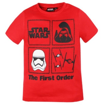 Tricou Star Wars, maneca scurta, baieti,, Rosu, 140 CM Tricou Star Wars, maneca scurta, baieti,, Rosu, 140 CM