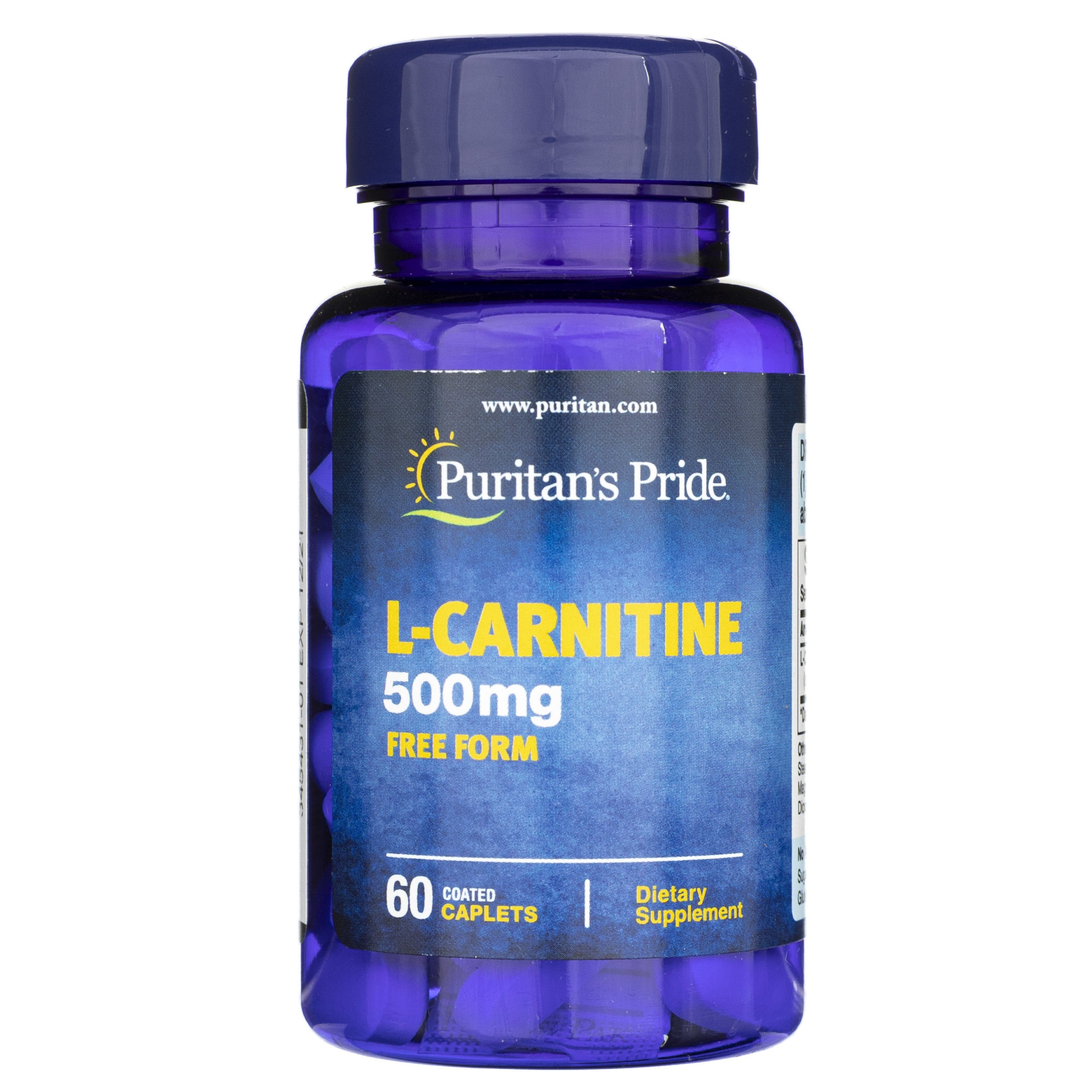 Suplimente nutritive Puritan's Pride L-Carrnitine 500 mg, 60 tablete