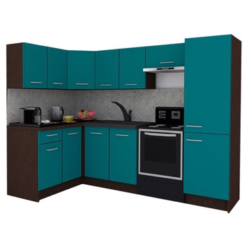 Set Bucatarie de Colt GENA NEW 2 ST. 140-250, Genarom, Fara Corp de Cuptor, Wenge / Decor 0245 Set Bucatarie de Colt GENA NEW 2 ST. 140-250, Genarom, Fara Corp de Cuptor, Wenge / Decor 0245