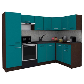 Set Bucatarie de Colt GENA NEW 2 DR. 140-250, Genarom, Fara Corp de Cuptor, Wenge / Decor 0245 Set Bucatarie de Colt GENA NEW 2 DR. 140-250, Genarom, Fara Corp de Cuptor, Wenge / Decor 0245