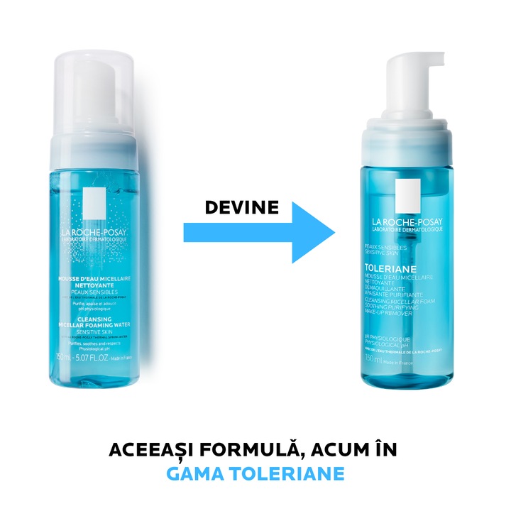 Toleriane Spuma de apa micelara, 150ml