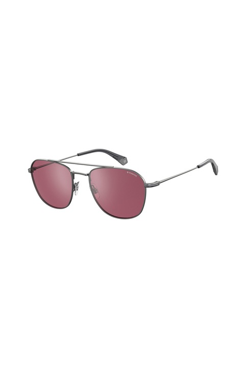 Polaroid, Унисекс слънчеви очила Aviator с поляризация, Тъмносребрист, 57-20-145 Standard