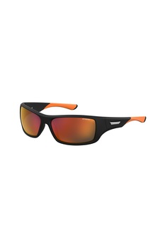 Polaroid, Ochelari de soare biker, polarizati, Negru/Oranj, 63-16-140 Standard Polaroid, Ochelari de soare biker, polarizati, Negru/Oranj, 63-16-140 Standard