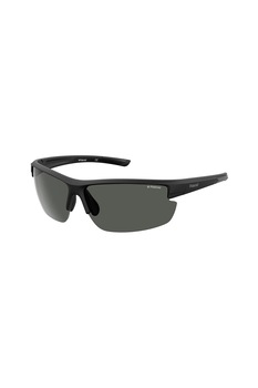 Polaroid, Ochelari de soare dreptunghiulari cu lentile polarizate, Negru, 72-5-130 Standard Polaroid, Ochelari de soare dreptunghiulari cu lentile polarizate, Negru, 72-5-130 Standard