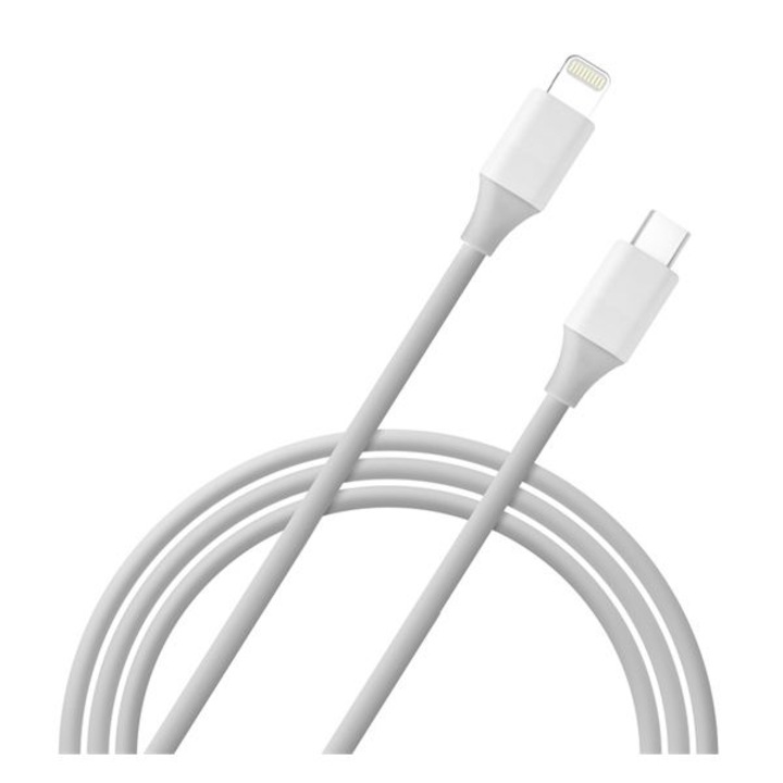 Blautel 4-OK adatkábel és töltő (18W, Type-C / lightning 8 pin, 100 cm, PD gyorstöltés támogatás), Fehér