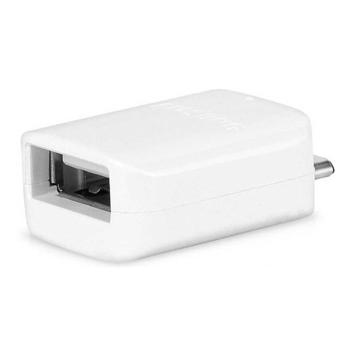 Samsung Adapter (microUSB- OTG, USB / pendrive csatlakoztatásához), Fehér
