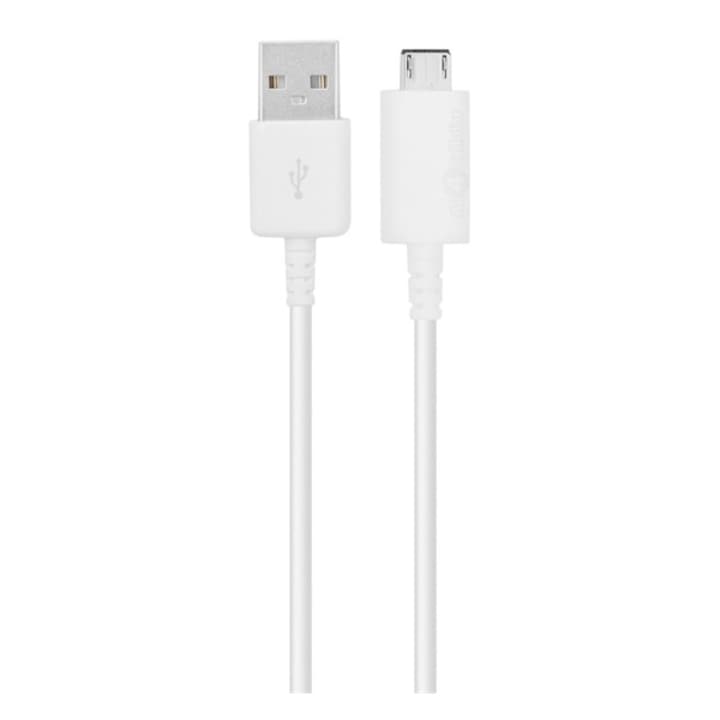 Samsung adatkábel, töltő funkció (microUSB, 120 cm), Fehér