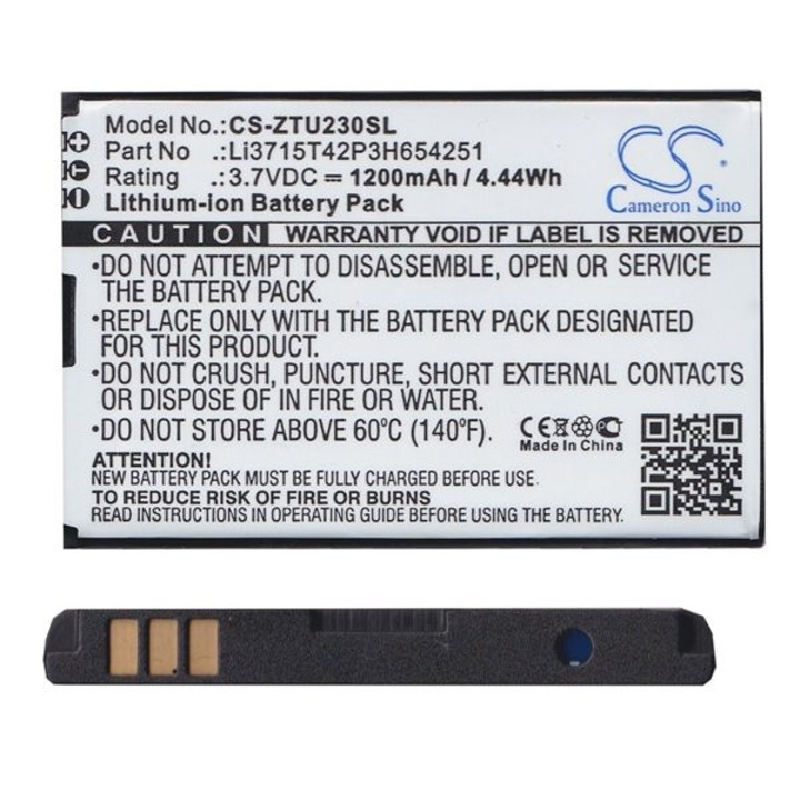 Cameron Sino Akkumulátor 1200 mAh LI-ION (LI3715T42P3h654251 kompatibilis) (ZTE Kis III (V79))