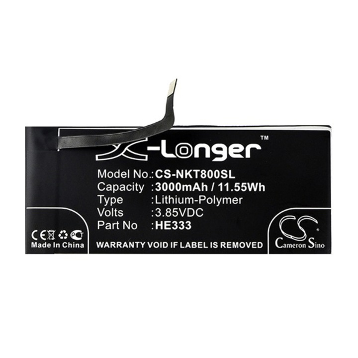Cameron Sino Akkumulátor 3000 mAh LI-Polymer (belső Akkumulátor, beépítése szakértelmet igényel, HE333 kompatibilis) (Nokia 8 Sirocco)