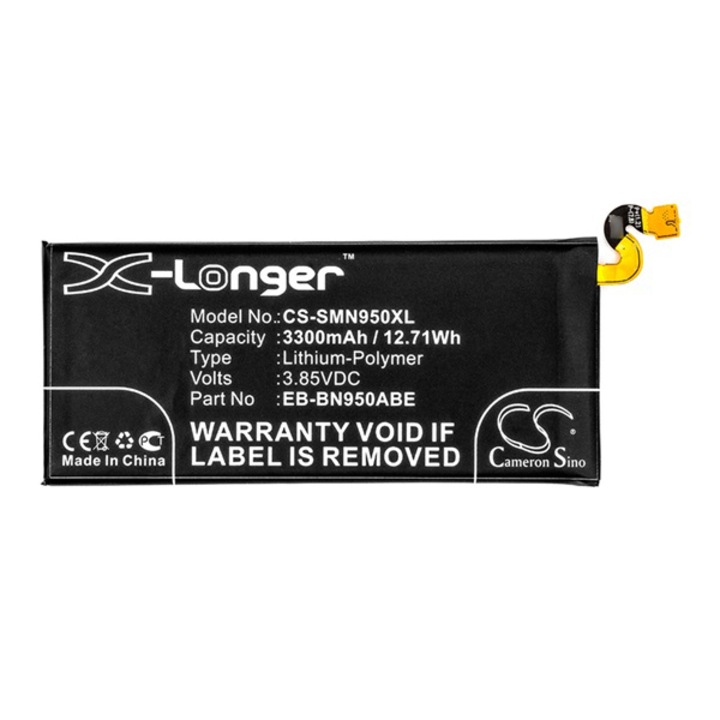 Cameron Sino Akkumulátor 3300 mAh LI-ION (belső Akkumulátor, beépítése szakértelmet igényel, EB-BN950ABE / GH82-15090A kompatibilis) (Samsung Galaxy Note 8 (SM-N95F))
