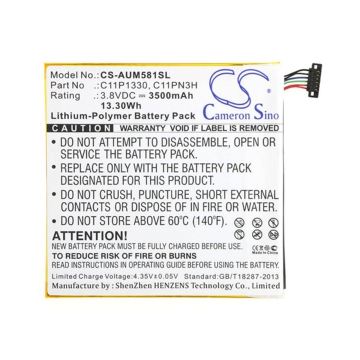 Cameron Sino Akkumulátor 3500 mAh LI-Polymer (belső Akkumulátor, beépítése szakértelmet igényel, C11P1330 kompatibilis) ASUS MeMO Pad 8
