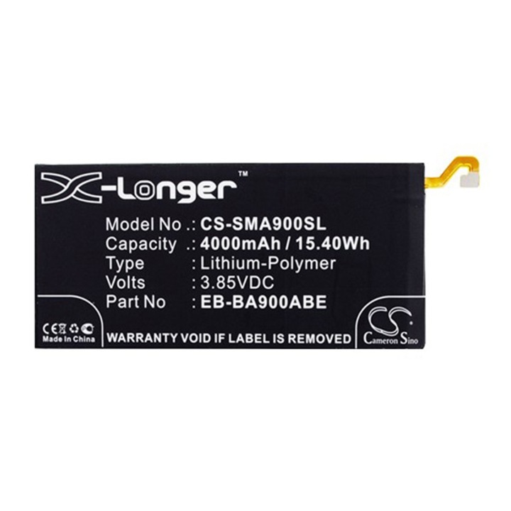 Cameron Sino Akkumulátor 4000 mAh LI-Polymer (belső Akkumulátor, beépítése szakértelmet igényel, EB-BA900ABE kompatibilis) (Samsung Galaxy A9 (216) SM-A91)