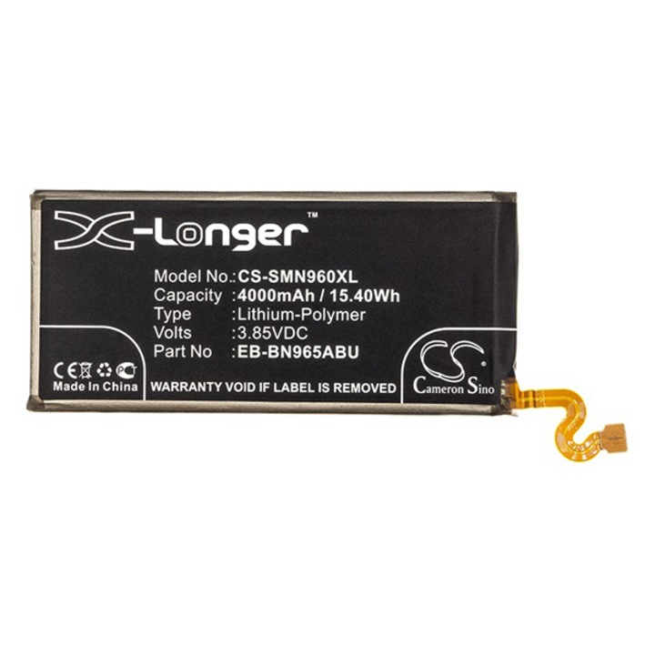 Cameron Sino Akkumulátor 4000 mAh LI-Polymer (belső Akkumulátor, beépítése szakértelmet igényel, EB-BN965ABE / EB-BN965ABU kompatibilis) (Samsung Galaxy Note 9 (SM-N96F))