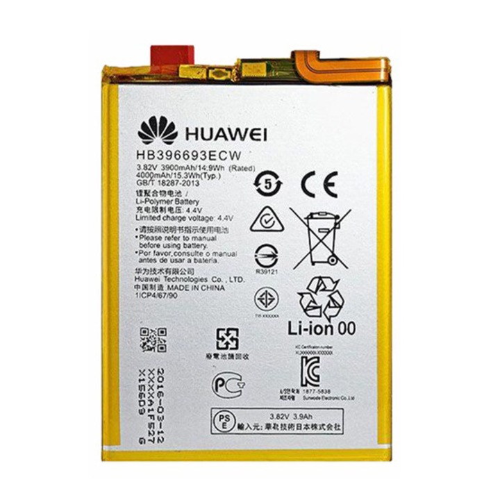Huawei Akkumulátor 4000 mAh LI-Polymer (belső Akkumulátor, telefonba, beépítése szakértelmet igényel) (Huawei Mate 8)