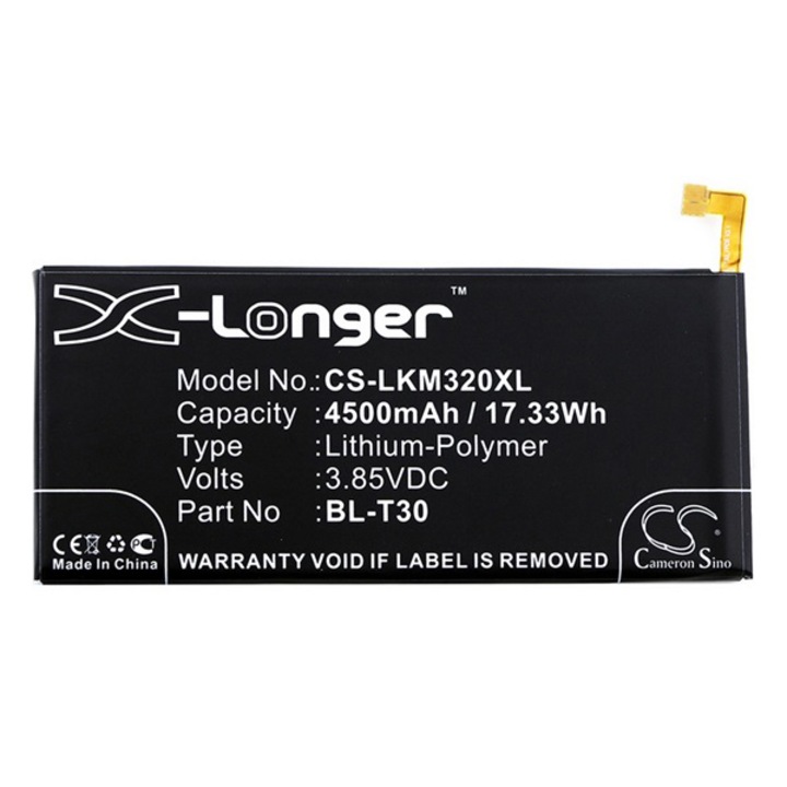 Baterie telefon, Cameron Sino, 4500 mAh, LI-Polymer, Compatibil cu LG X Power 2, Negru
