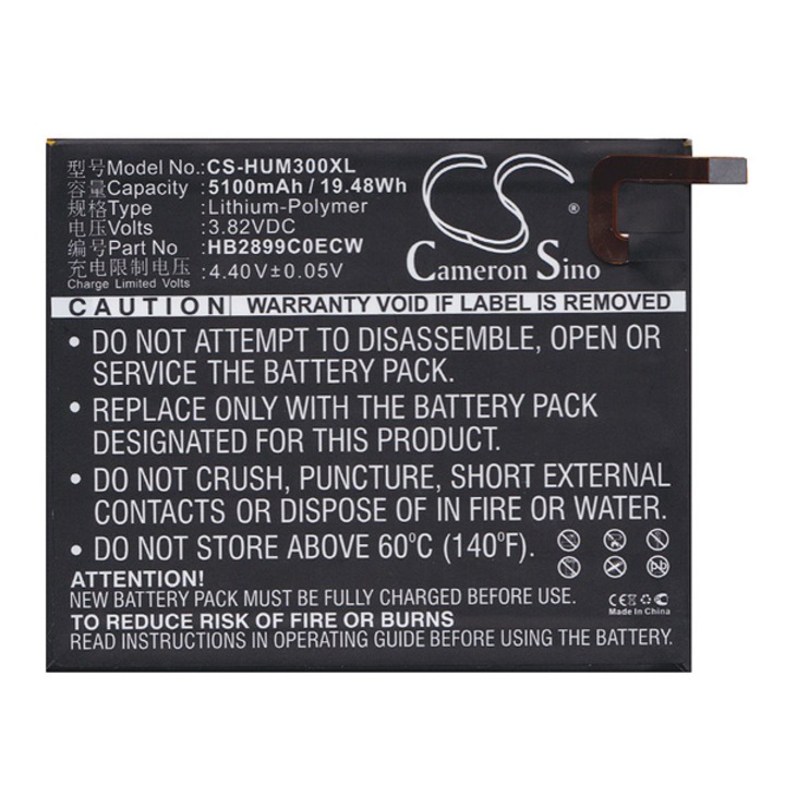 Cameron Sino Akkumulátor 5100 mAh LI-Polymer (belső Akkumulátor, beépítése szakértelmet igényel, HB2899C0ECW kompatibilis) (Huawei MediaPad M3 8.4)
