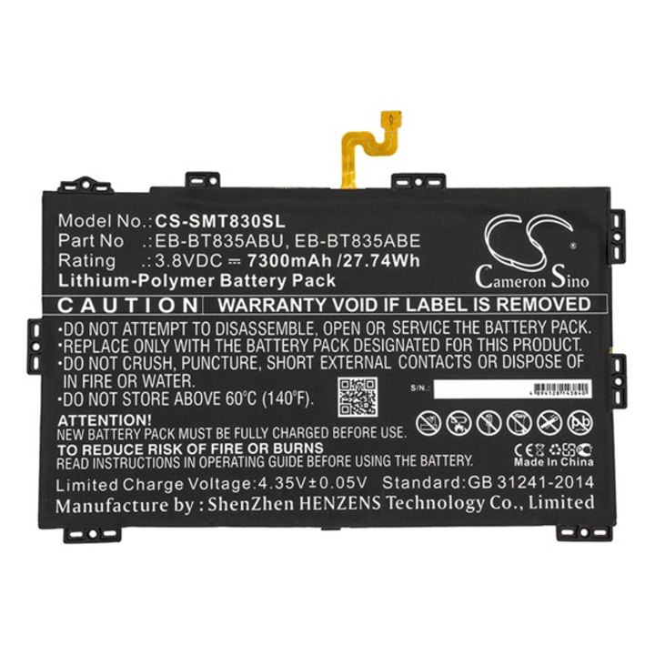 Cameron Sino Akkumulátor 7300 mAh LI-Polymer (belső Akkumulátor, beépítése szakértelmet igényel, EB-BT835ABE / GH43-04830A kompatibilis)