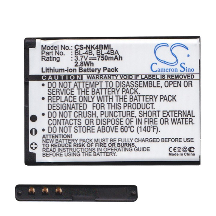 Cameron Sino Akkumulátor 750 mAh LI-ION (BL-4B / BL-4BA kompatibilis) (Nokia 77 Prism)