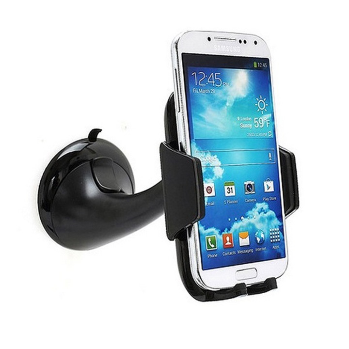 Gigapack Autós tartó (tapadókorongos, 360°-ban forgatható, állítható kar), Fekete