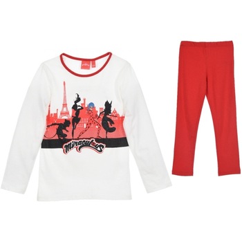 Pijama fete, Miraculoasa LadyBug,, Alb/Rosu Pijama fete, Miraculoasa LadyBug,, Alb/Rosu