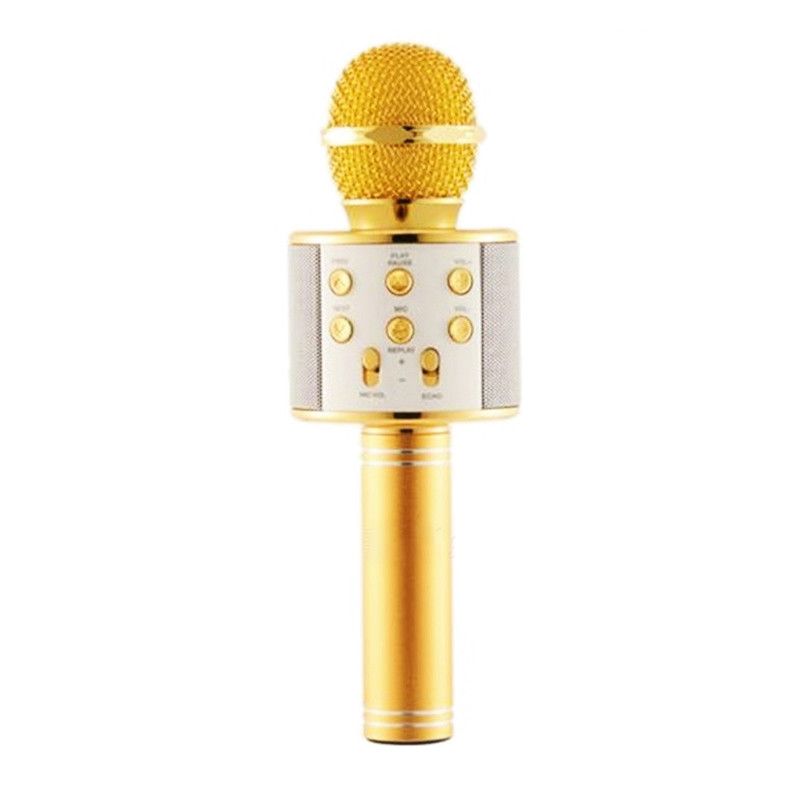 summer to invent Sheer Microfon tip wireless fara fir cu sistem karaoke, auriu - eMAG.ro