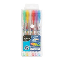 Set 6 pixuri colorate cu glitter, Kidea