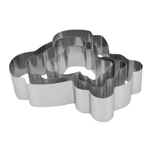 Set 3 bucati forme pentru tort, model ursulet, inox