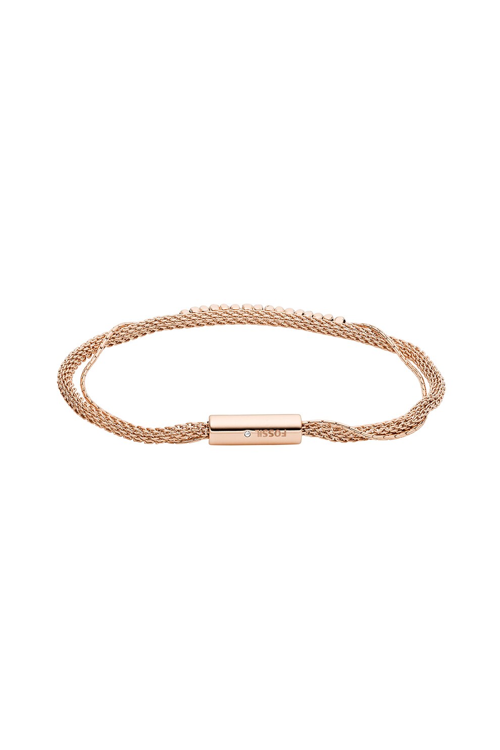 Fossil, Bratara de alama cu siraguri multipla Vintage Iconic, Auriu rose