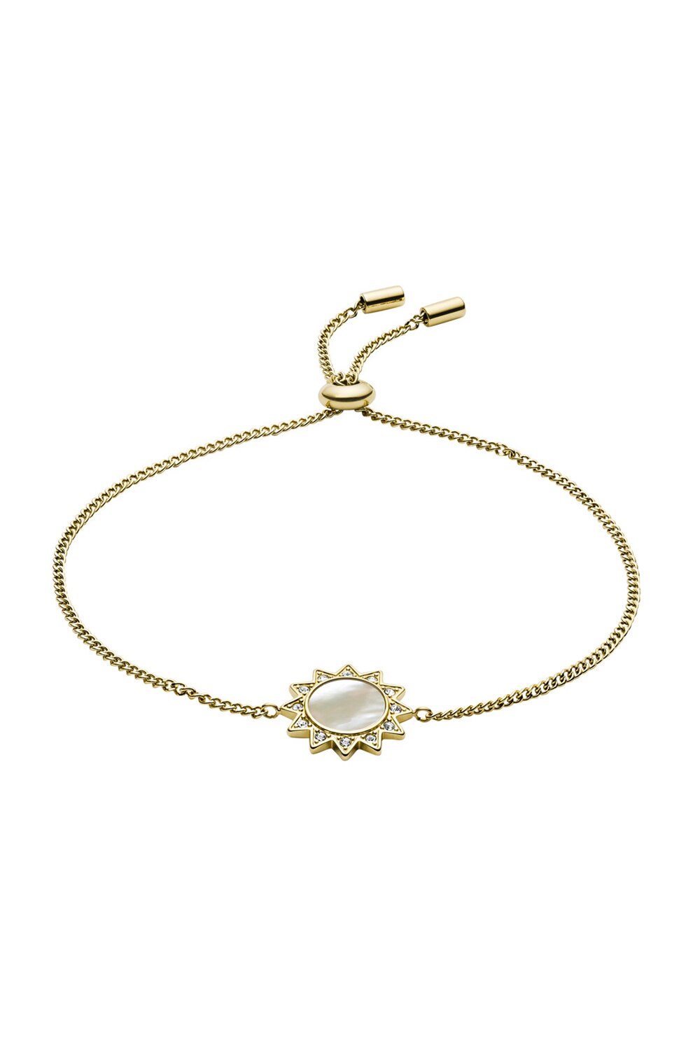 Fossil, Bratara cu nod glisant si talisman in forma de soare, Auriu