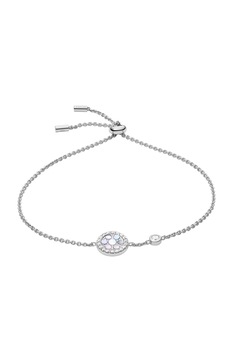 Fossil, Bratara din argint veritabil cu talisman decorat cu mother of pearl, Argintiu Fossil, Bratara din argint veritabil cu talisman decorat cu mother of pearl, Argintiu