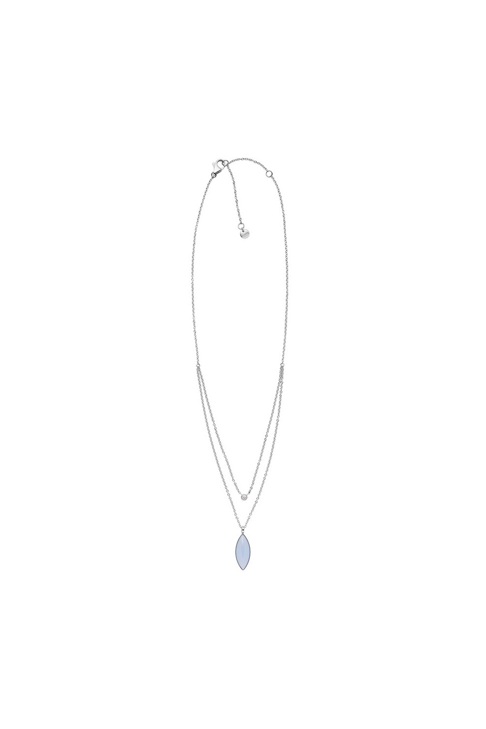 Skagen, Colier de otel inoxidabil Sea Glass, Argintiu