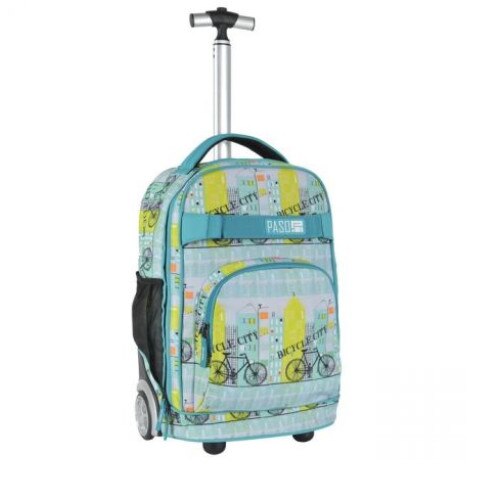 Rucsac cu roti pentru scoala bikes, multicolor