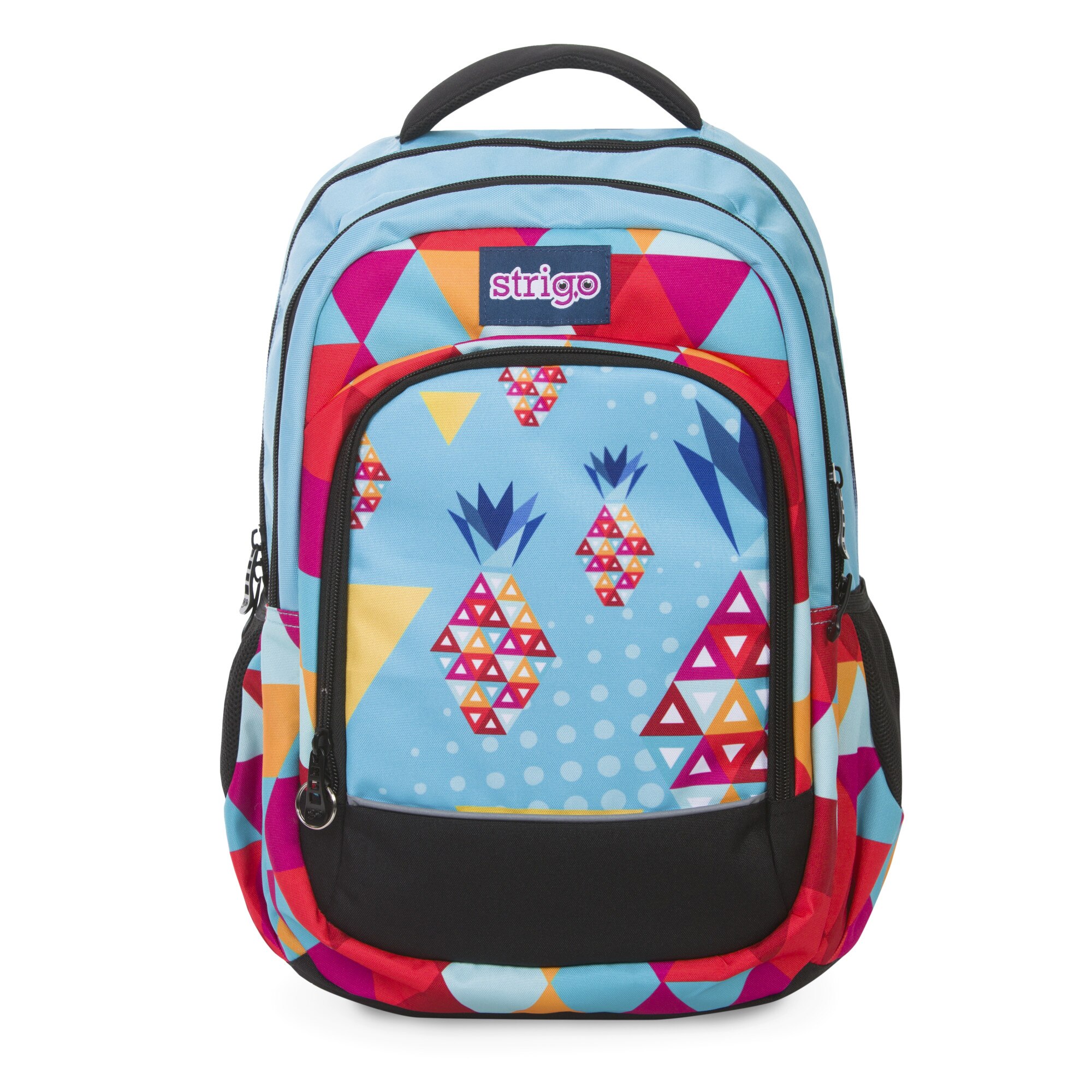 Ghiozdan Strigo 3 compartimente, FD4 Fruits Daily, Bleu