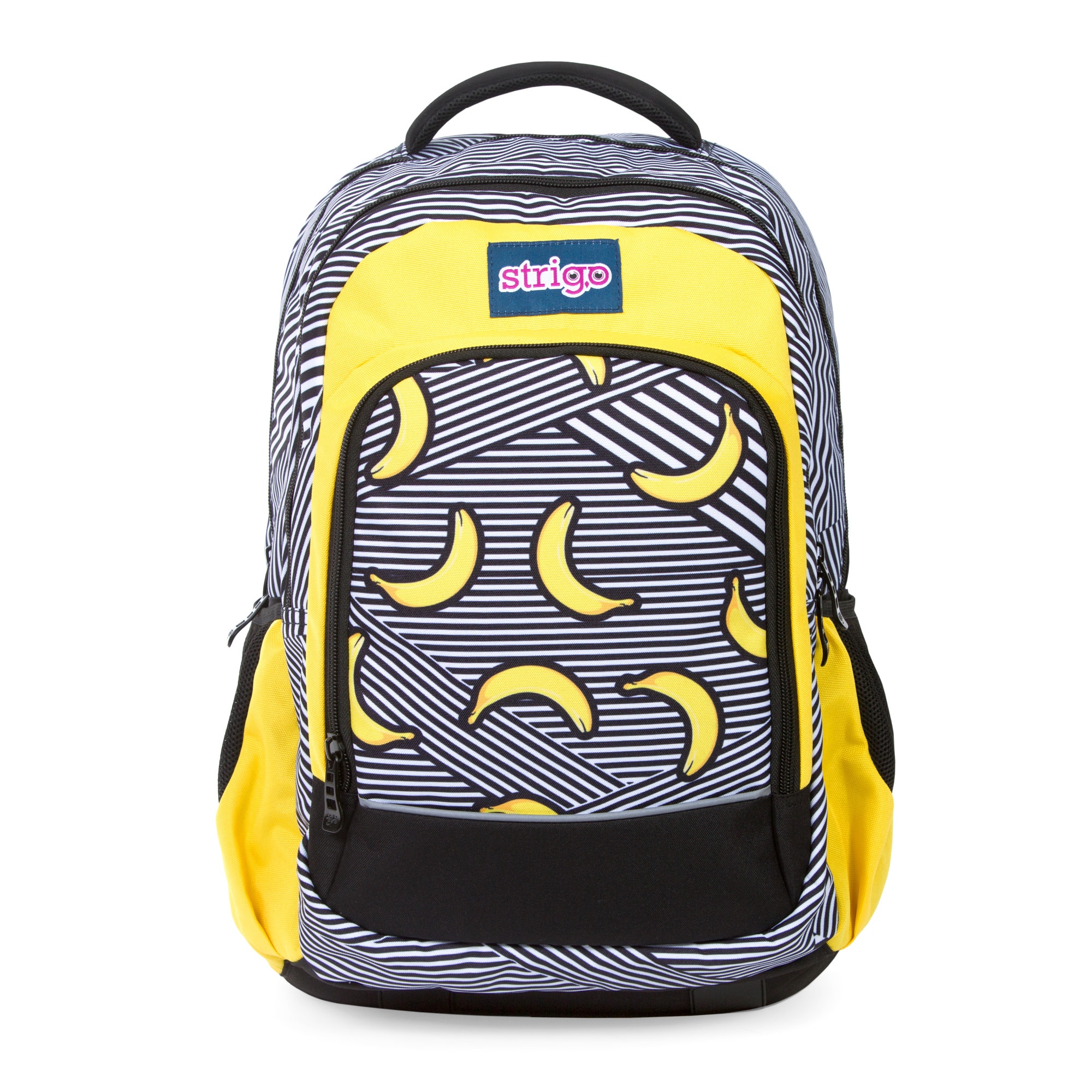 Ghiozdan Strigo 3 compartimente, FD3 Fruits Daily, Galben