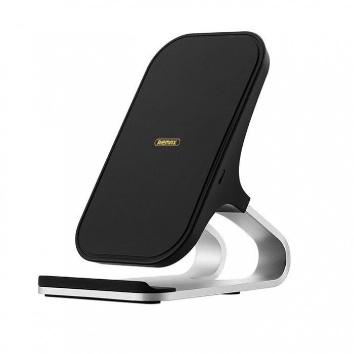 Incarcator Wireless Remax, Fast Charging Qi, Stand 10W, Negru