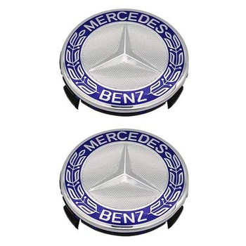 Set 2 capacele roti 75mm albastre, pentru jante aliaj Mercedes-Benz Set 2 capacele roti 75mm albastre, pentru jante aliaj Mercedes-Benz